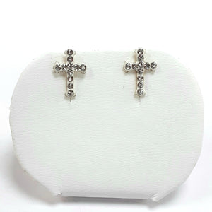 9ct Yellow Gold Hallmarked Cubic Zirconia Earrings - Product Code - F202