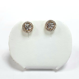 9ct Yellow Gold Hallmarked Cubic Zirconia Earrings - Product Code - VX404