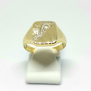 9ct Yellow Gold Hallmarked Gentleman's Ring - Product Code - VX459