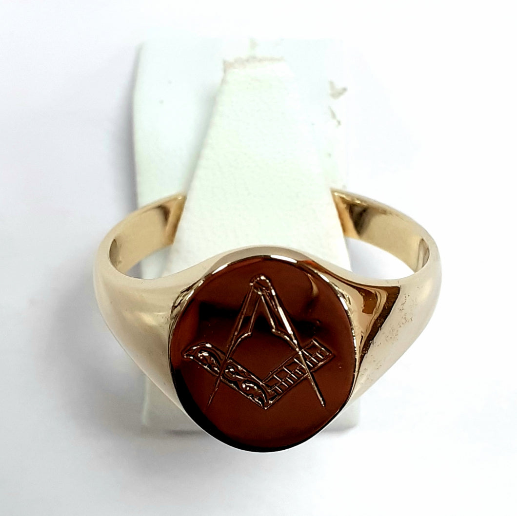 9ct Yellow Gold Hallmarked Gentleman's Signet Ring - Product Code - Z16