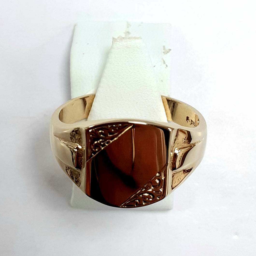 9ct Yellow Gold Hallmarked Gentleman's Signet Ring - Product Code - Z18