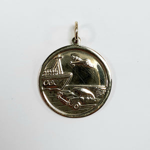 9ct Yellow Gold Hallmarked Saint Christopher - Product Code - J545