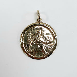 9ct Yellow Gold Hallmarked Saint Christopher - Product Code - J545
