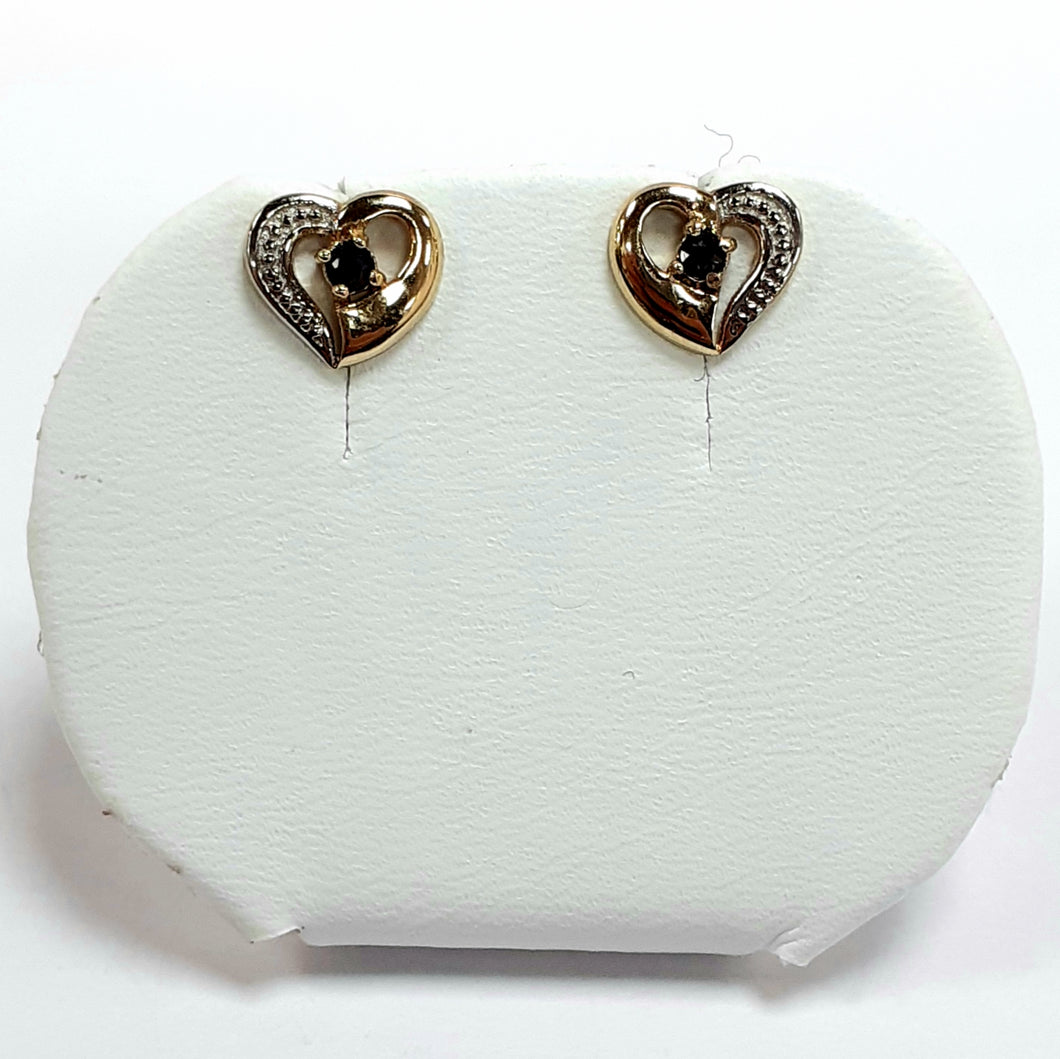 9ct Yellow Gold Hallmarked Stone Set Earrings - Product Code - F222