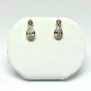 9ct Yellow Gold Hallmarked Stone Set Earrings - Product Code - VX408
