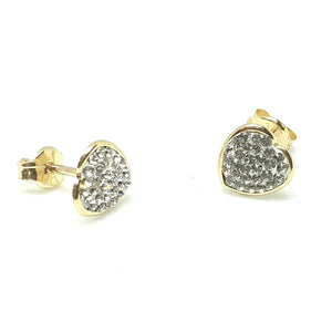 9ct Yellow Gold Hallmarked Stone Set Earrings - Product Code - VX409