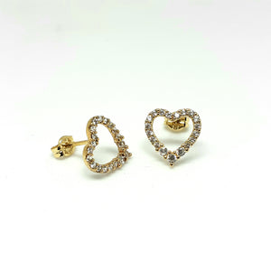 9ct Yellow Gold Hallmarked Stone Set Earrings - Product Code - VX417