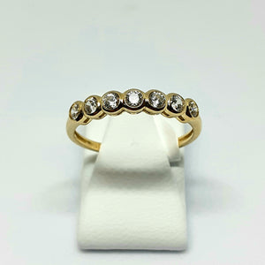 9ct Yellow Gold Hallmarked Stone Set Ring - Product Code - VX462