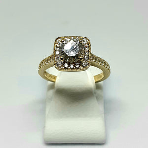 9ct Yellow Gold Hallmarked Stone Set Ring - Product Code - VX468