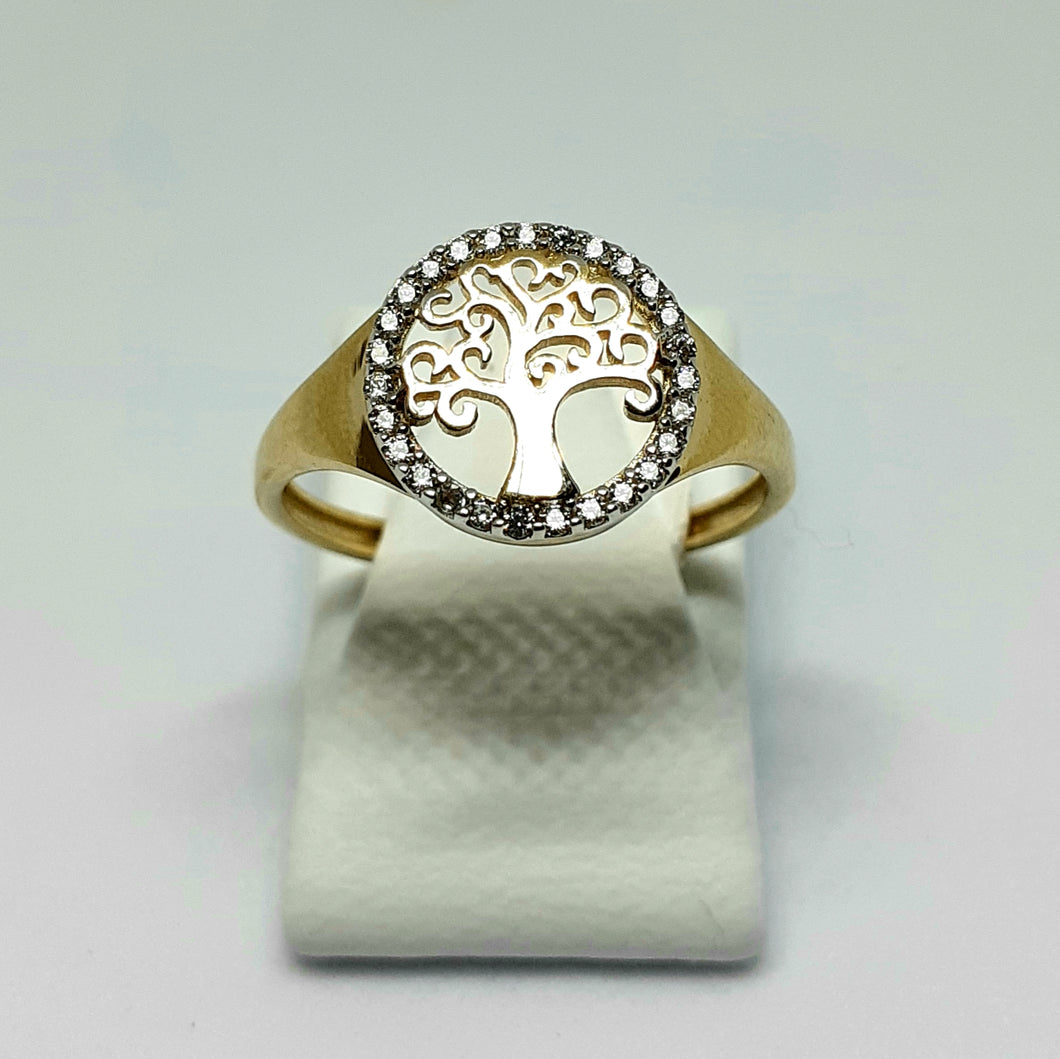 9ct Yellow Gold Hallmarked Stone Set Ring - Product Code - VX475