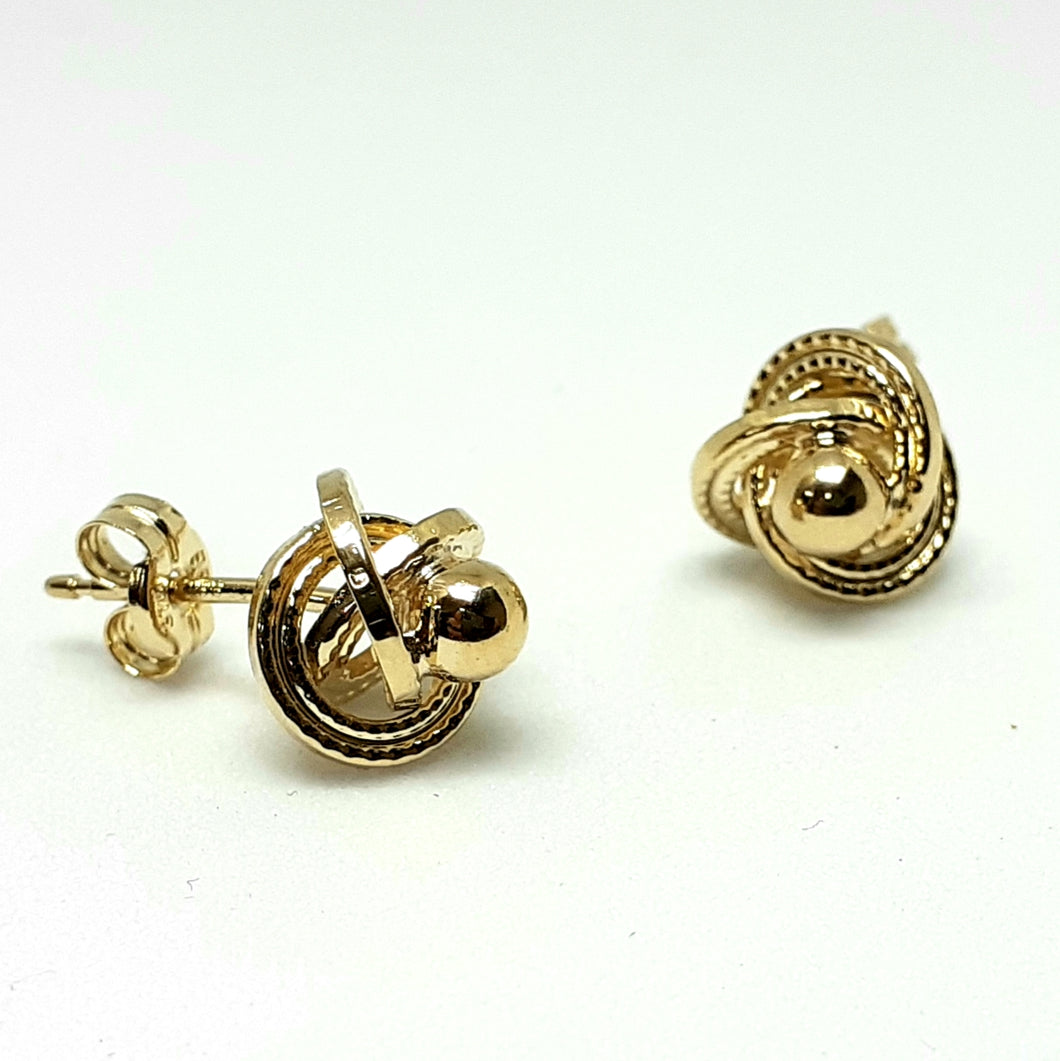 9ct Yellow Gold Hallmarked Studs Earrings - Product Code - VX365