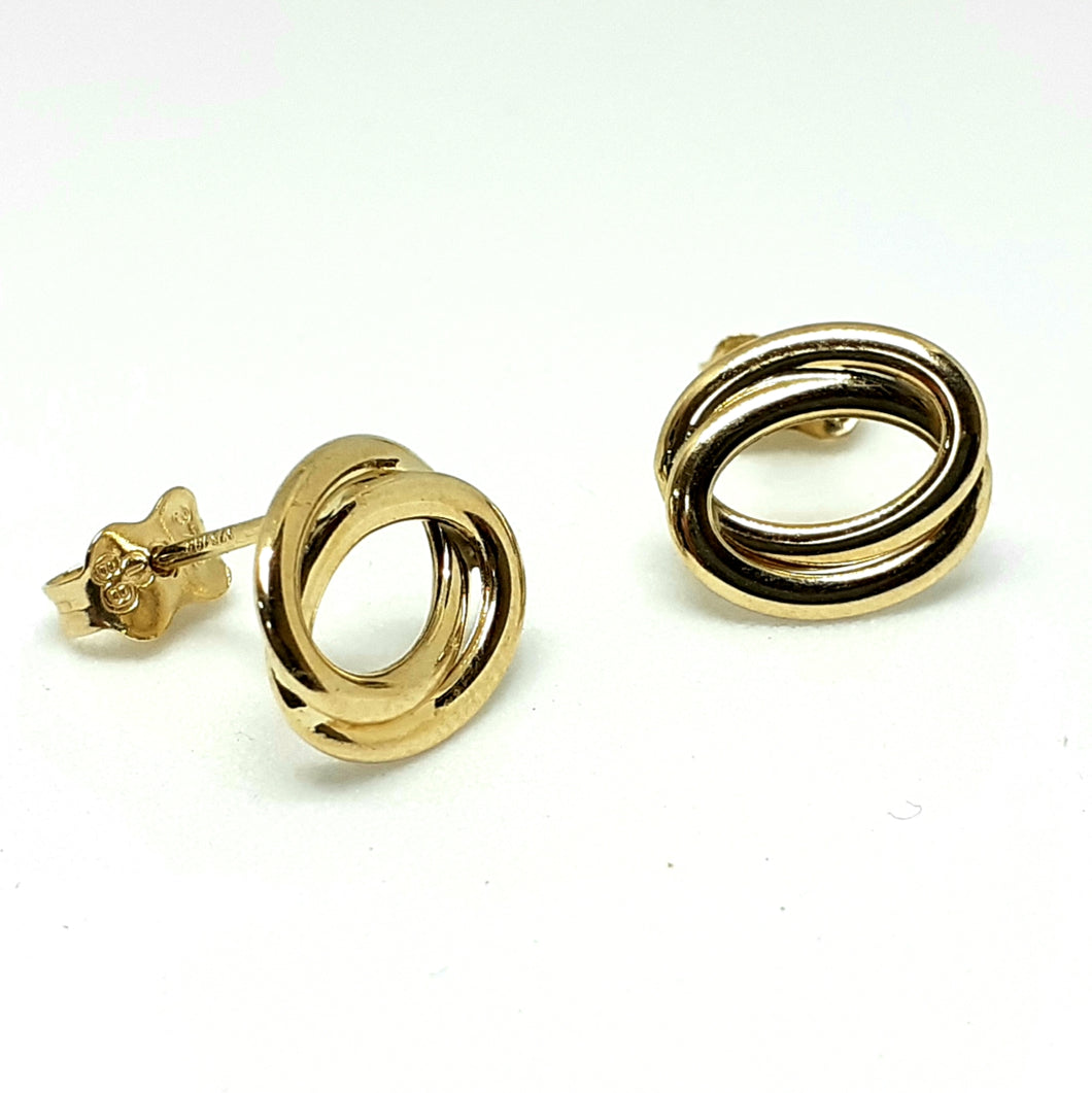 9ct Yellow Gold Hallmarked Studs Earrings - Product Code - VX374