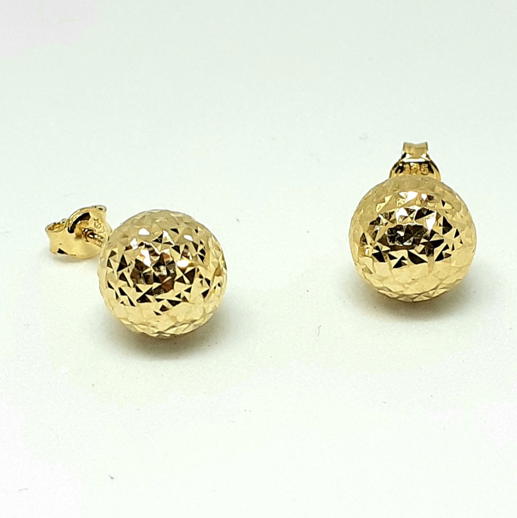 9ct Yellow Gold Hallmarked Studs Earrings - Product Code - VX376