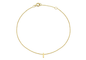 9ct Yellow gold Initial 'I' Bracelet - Product Code - 1.29.0158