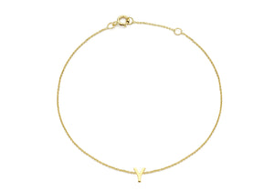 9ct Yellow Gold Initial 'Y' Bracelet - Product code - 1.29.0174