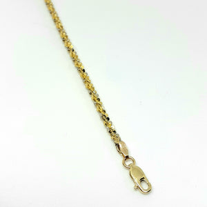9ct Yellow & White  Gold Hallmarked Bracelet - Product Code - VX478
