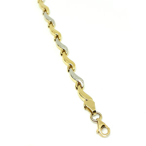 9ct Yellow & White Gold Hallmarked Bracelet - Product Code - VX480