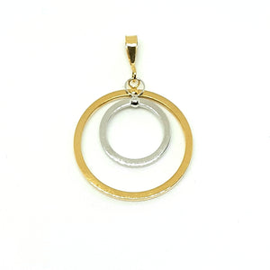 9ct Yellow & White Gold Hallmarked Pendant - Product Code - VX513