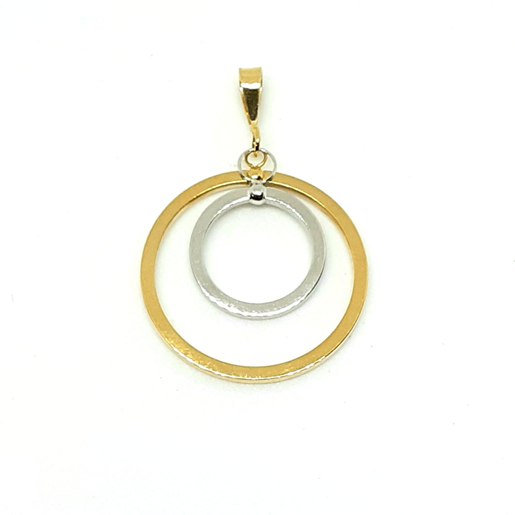 9ct Yellow & White Gold Hallmarked Pendant - Product Code - VX513