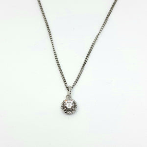 Cubic Zirconia Silver Hallmarked Pendant - Product Code - A606