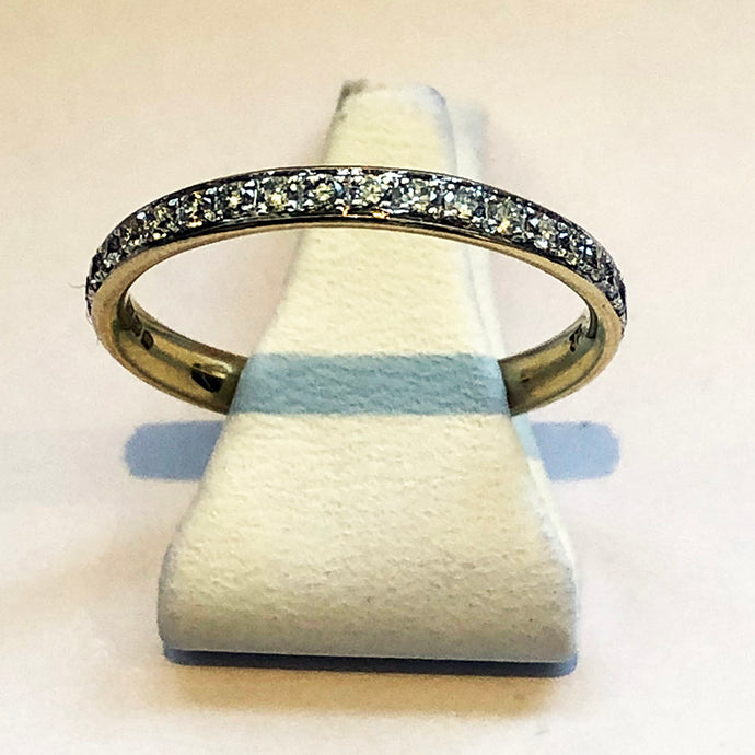 Diamond Yellow Gold Ladies Wedding Band Ring