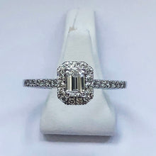 Load image into Gallery viewer, Diamond and Emerald Platinum Designer Ring
