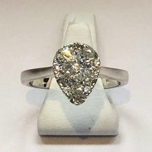 Load image into Gallery viewer, Diamond White Gold Pear Shaped Designer Ring - Product Code - E562
