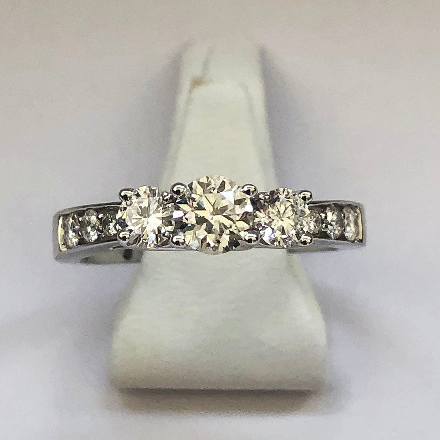 Diamond White Gold Triology Ring - Product Code - G524