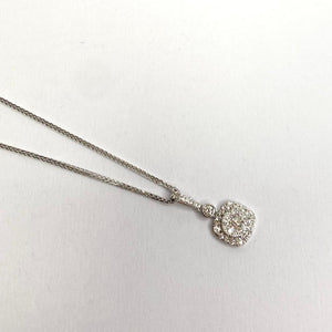 Diamond Pendant & White Gold Chain - G711