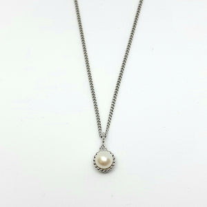 Pearl Silver Hallmarked Pendant - Product Code - A611