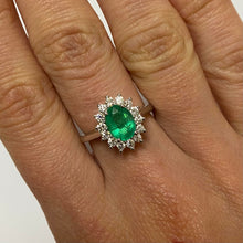 Load image into Gallery viewer, Emerald &amp; Diamond Ring - Product Code - R109
