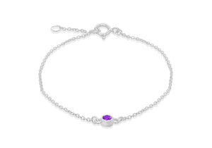 February Birthstone Silver Bracelet - Product Code - 8.29.8901