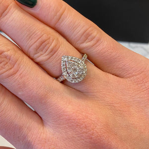 Pear Shaped Diamond Designer Ring - G730