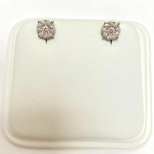 Load image into Gallery viewer, Screw Back Diamond Halo Earrings - G742
