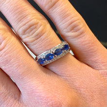 Load image into Gallery viewer, Sapphire &amp; Diamond Band Ring - G762
