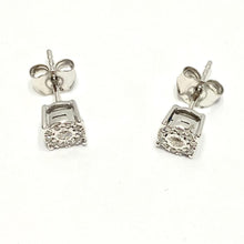 Load image into Gallery viewer, 9ct White Gold Diamond Halo Studs - G740
