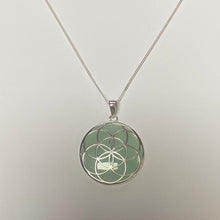 Load image into Gallery viewer, Jade Flower of Life Pendant - Product Code - M821 &amp; VX777
