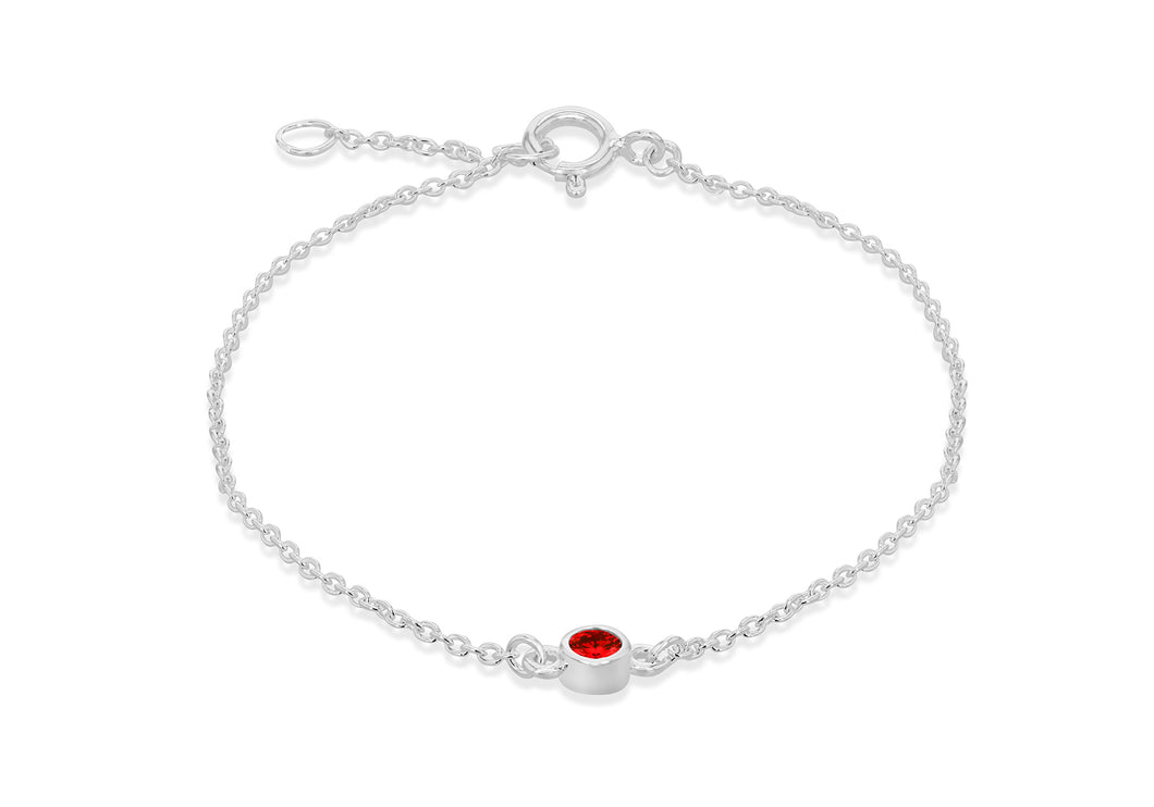January Birthstone Silver Bracelet - Product Code - 8.29.8891