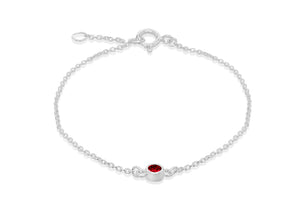 July Birthstone Silver Bracelet - Product Code - 8.29.8915