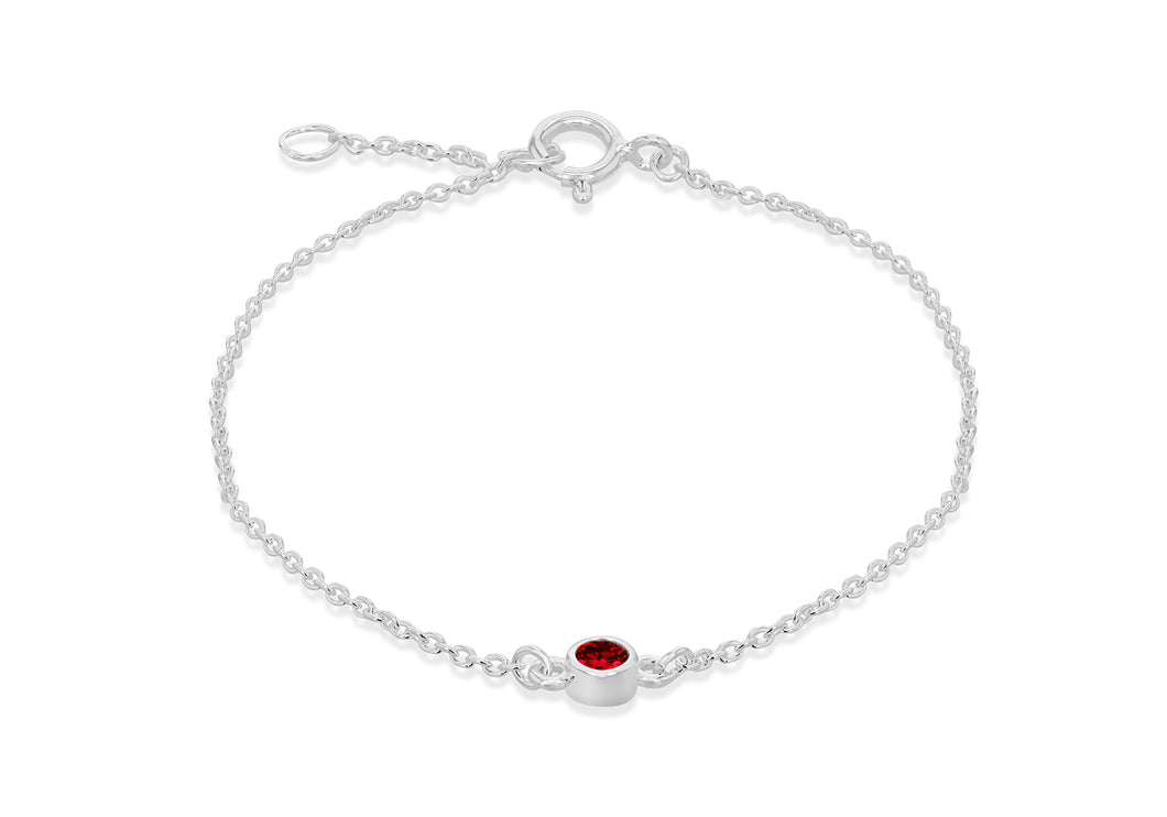 July Birthstone Silver Bracelet - Product Code - 8.29.8915