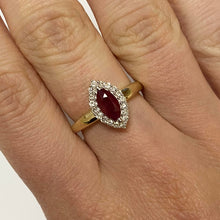 Load image into Gallery viewer, Ruby &amp; Diamond Yellow Gold Ring - Product Code D57
