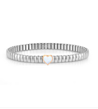 Load image into Gallery viewer, EXTENSION STAINLESS STEEL BRACELET, MOTHER OF PEARL HEART -  Product Code 046009 114
