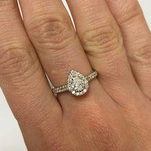 Load image into Gallery viewer, White Gold Pear Shaped Diamond Ring - Product Code - G670
