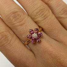 Load image into Gallery viewer, Pink Tourmaline &amp; Diamond Rose Gold Ring - Product Code - R121
