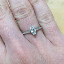Load image into Gallery viewer, SAVE 10% UNTIL THURSDAY 4TH AUGUST - Platinum Marquise Diamond Ring - Product Code - WX267
