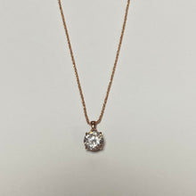 Load image into Gallery viewer, Rose Coloured Cubic Zirconia Pendant &amp; Adjustable Chain - Product Code - VX271 &amp; VX811
