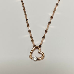 Rose Heart Pendant & Chain - Product Code - VX263 & vx813