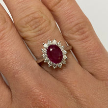 Load image into Gallery viewer, Ruby &amp; Diamond Ring - Product Code - R110
