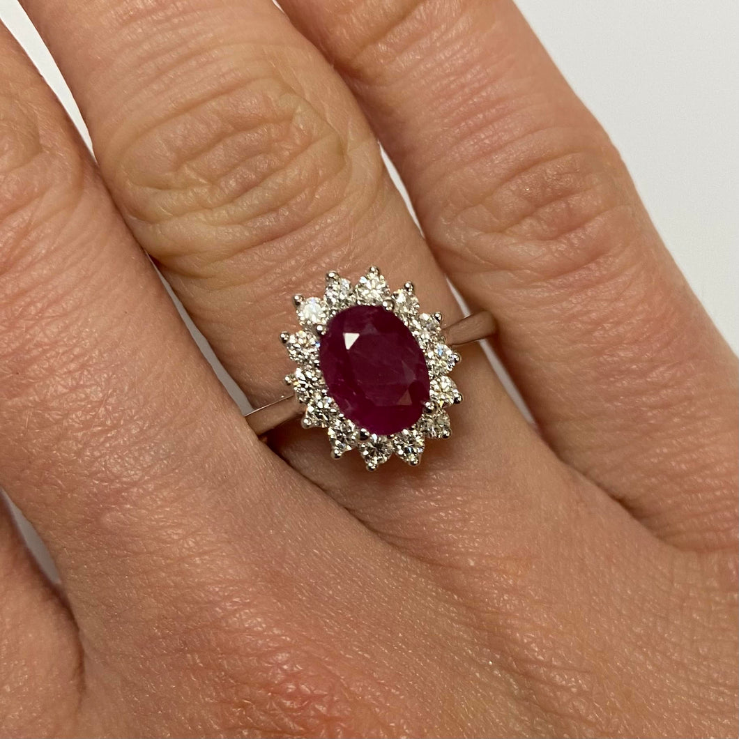 Ruby & Diamond Ring - Product Code - R110