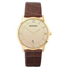 Load image into Gallery viewer, Sekonda Men&#39;s Classic Brown Leather Strap Watch - Product Code - 1041

